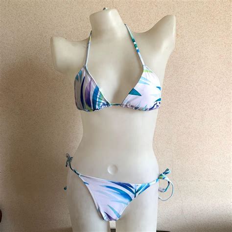 Triangle Two Piece Bikini Swimsuit Women S Fashion Swimwear Bikinis Swimsuits On Carousell
