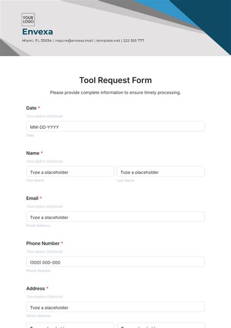Free Request Form Template To Edit Online