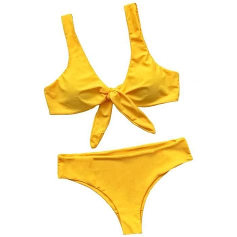 Maillot De Bain Pcs Set Bikini Sum Ral Couleur Solide Push Up Classic Femme S Che Rapide Style