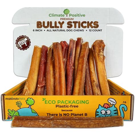 Bully Sticks 100% Natural Beef Dog Chews, 6 12pcs. Premium Healthy Dog ...