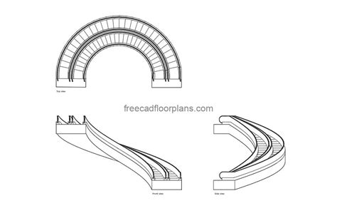 Spiral Escalator Free Cad Drawings