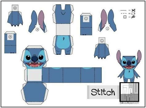 Stitch De Papel Para Imprimir - Coisas Para Imprimir E Montar Stitch
