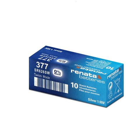 Renata Батарейка 376, 377 (SR66, SR626), Оксид-серебряный тип, 1,55 В ...