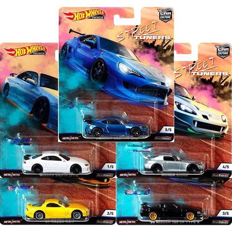 Hot Wheels Rodas Quentes Afinadores De Rua Premium Nissan SX Tipo X Pandem Subaru BRZ Mazda