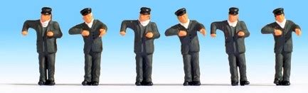 Noch N15281 Steam Locomotive Drivers 6 Figure Set Rainbow Railways