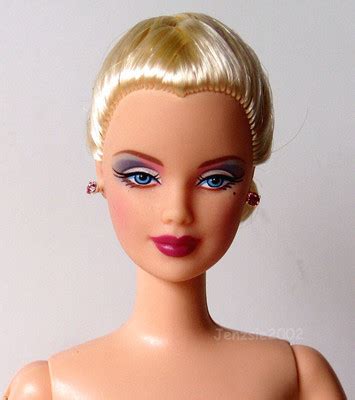 Nude Barbie Articulated Pivotal Body Updo Blond Hair Ooak Doll W Earings