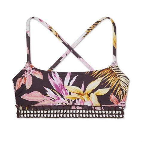 Xhilaration Swim Nwt Xhilaration Bralette Bikini Top Small Brown Poshmark