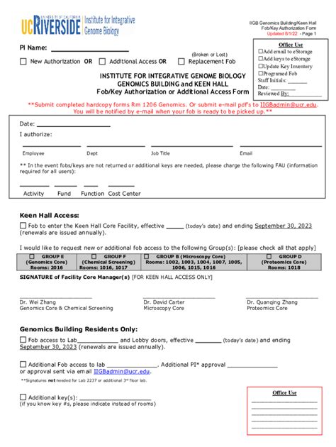 Fillable Online Fob Authorization Form Fy Fax Email Print Pdffiller