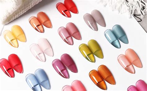 Colors Jelly Gel Nail Polish Translucent Solid Gel Polish With Pro Brush Sheer Nude Milky