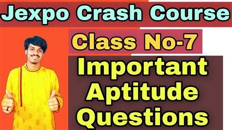 Jexpo Aptitude 1 Jexpo Crash Course Class 7 Jexpo Under 1000 Rank