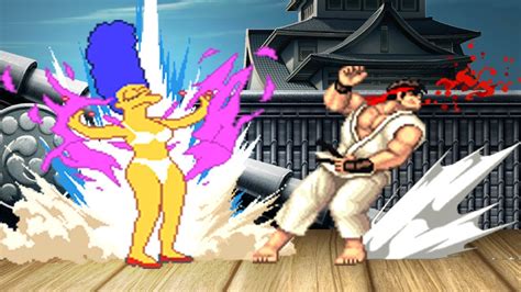 FITNESS MARGE SIMPSON Vs RYU HIGHEST LEVEL EPIC BATTLE YouTube