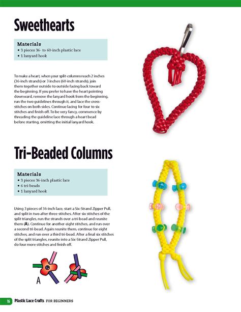 Plastic Lacing Patterns For Keychains