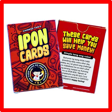 Ipon Cards By Chinkee Tan Ang Card Game Ng Mga Iponaryo Shopee