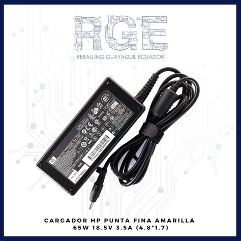 Cargador Para Laptop Hp Punta Fina Amarilla W V A