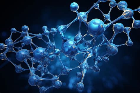 Premium AI Image | Blue Molecular Structure