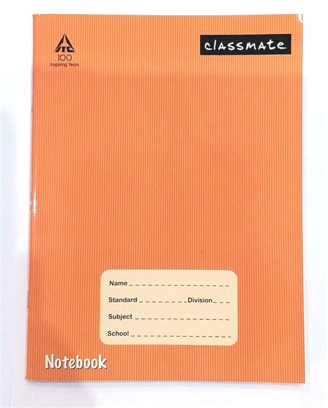 Classmate Note Book Soft Cover Four Line Interleaf Left Side Page Blank Right Side Page Four