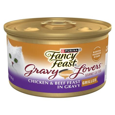 Fancy Feast Gravy Lovers Chicken & Beef Feast in Grilled Chicken Flavor ...