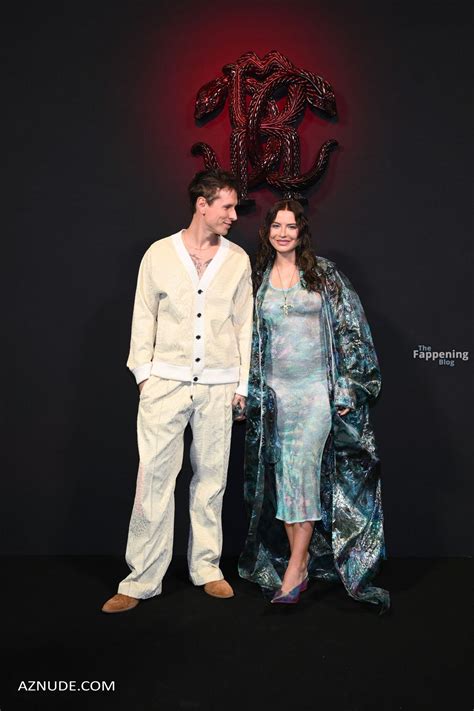 Veronica Ferrario Sexy Shows Off Her Hot Big Boobs In A Sultry Sheer Dress At Roberto Cavalli