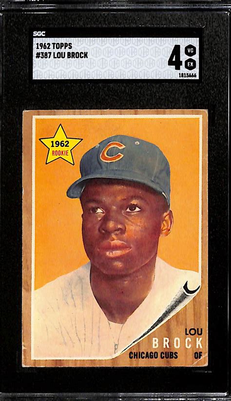 Lot Detail 1962 Topps Lou Brock 387 Rookie Card Graded SGC 4