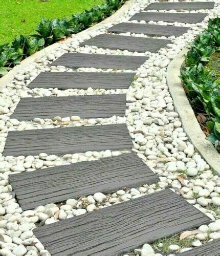 primeur grey stepping stone recycled rubber rectangle garden tiles
