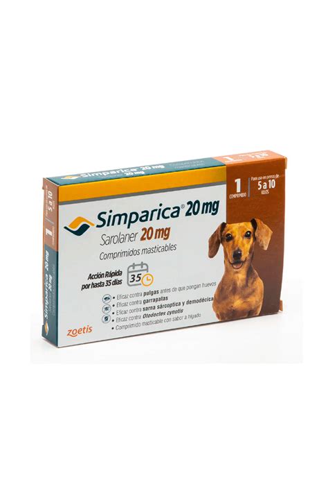 Zoetis simparica 20 mg 5 - 10 kg x 1 comp - antiparasitario - perro ...
