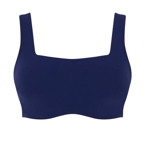 Plavky vrchní díl PANACHE SWIM AZZURO GINA SQUARE NECK CROP TOP BIKINI NAVY Caresse BraExpert