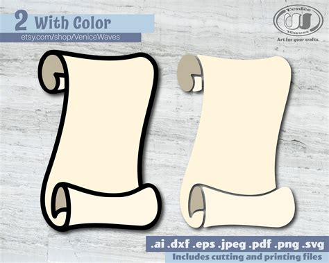 Paper Scroll Svg Paper Scroll Cut File Paper Scroll Clipart Etsy