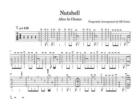 Alice In Chains Nutshell Fingerstyle Guitar Arrangement Tab Or Guitar