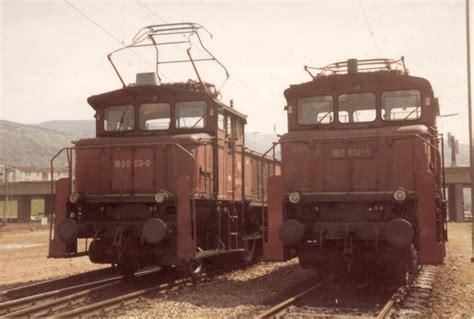 160 003-0 und 160 012-1 im Mai 1980 im Bahnhof Heidelberg Aufgenommen ...