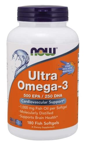 NOW Foods Ultra Omega-3 -- 180 Fish Softgels - Vitacost