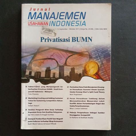 Jual Jurnal Manajemen Usahawan Indonesia Privatisasi Bumn Shopee