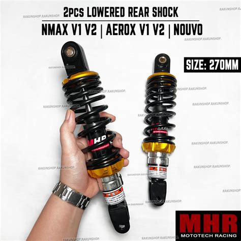 Yamaha Aerox V V Nmax V V Nouvo Mhr Black Pcs Set Rear Shock