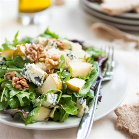 Recette de salade roquefort poire noix Huiles Guénard