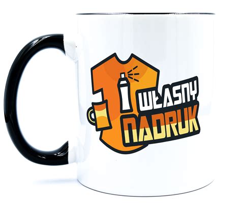 Czarny Kubek Z Własnym Nadrukiem 330 Ml Własny Nadruk