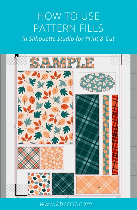 How to Use Pattern Fill Silhouette Studio Print & Cut