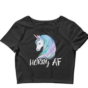 Unicorn Shirt Horny AF BDSM DDLG Explicit Sex Suggestive Lewd Adult Women S Risque