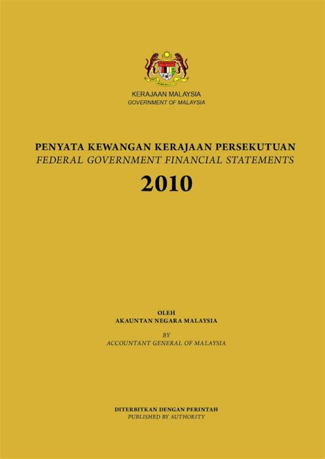 PDF PENYATA KEWANGAN KERAJAAN PERSEKUTUAN Kandungan Contents