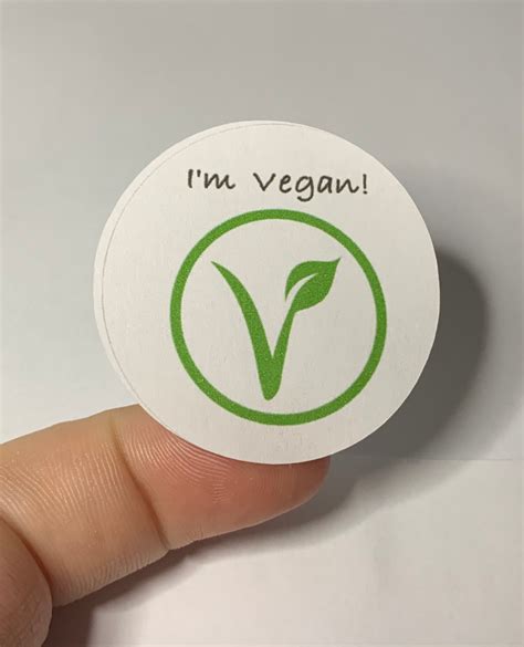 Im Vegan Food Product Packaging Labels Stickers Vegan Etsy