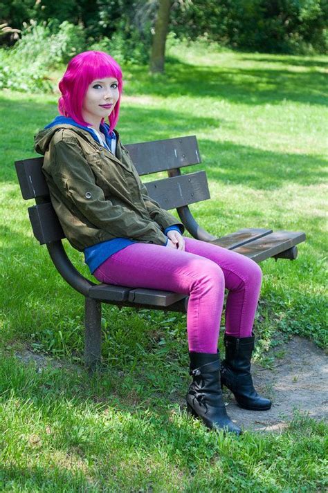 Ramona Flowers Inspired Neon Puple Pink Short A Line Wig Scott