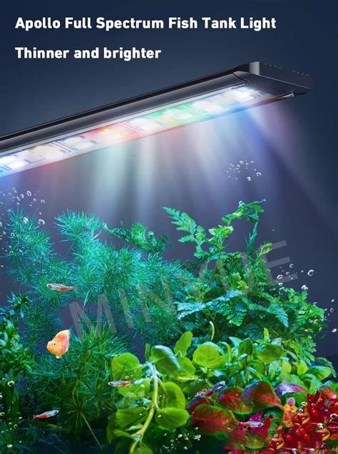 Super Slim Led Aquarium Smart Light 1275cm Three Colors Waterproof