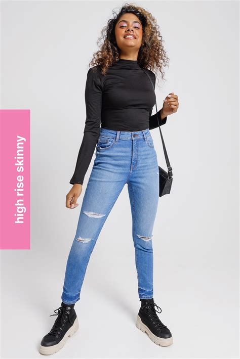premium high rise skinny jeans