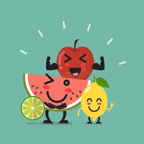 Healthy Food Emoji Characters Stock Vector - Illustration of design ...