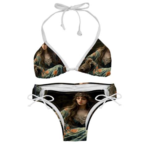 Bohemia Detachable Sponge Adjustable Strap Bikini Set Two Pack