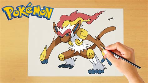 How To Draw Infernape Step By Step Sinnoh Pokémon 0392 Youtube