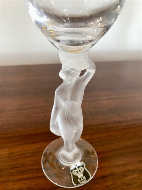 Set Of Six Bayel Golden Crown Nude Stem Glasses Artedeco Online Antiques