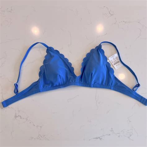 J Crew Swim Jcrew Scalloped Bikini Top Poshmark
