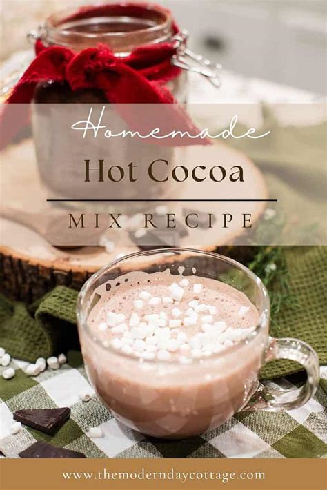 Homemade Hot Cocoa Mix Recipe The Modern Day Cottage