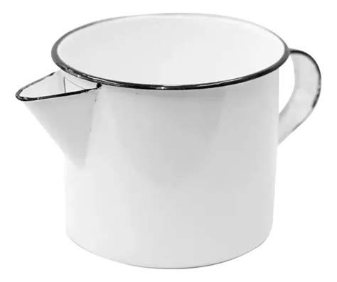 Caneca Esmaltada Branca Bico 1 Litro Parcelamento Sem Juros