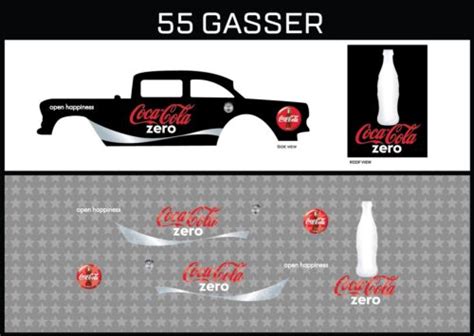 Hot Wheels Gasser Coca Cola Zero Waterslide Printed White First Decals Ebay Australia