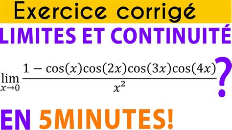 Calcul De Limites Limites Et Continuité 2 Bac Sm Sciences Physique Svt [exercice 9] Youtube